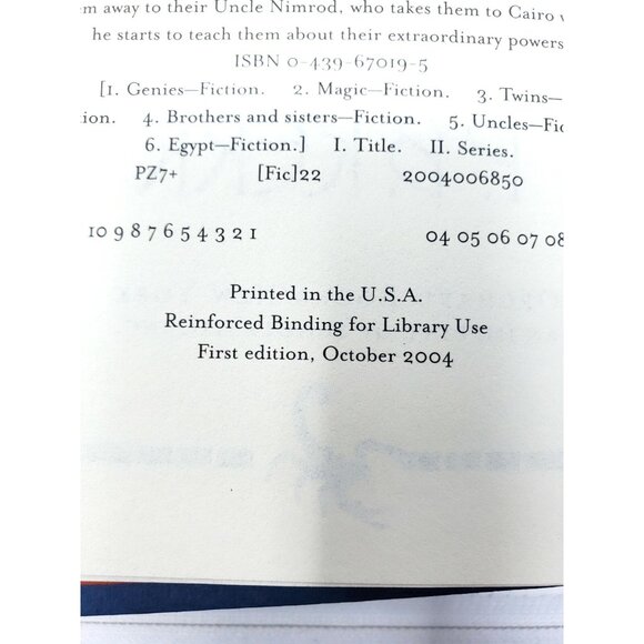 The Akhenaten Adventure (Children of the Lamp #1) P.B. Kerr 1ST ED HC - Picture 8 of 9